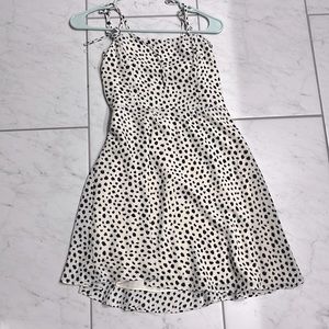 Cream and black spotted Dillards mini dress